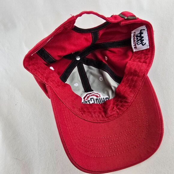 Ohio State Buckeyes Two Tone Hat Mens One Size Red Gray Adjustable Cap OSU Logo - Picture 7 of 9